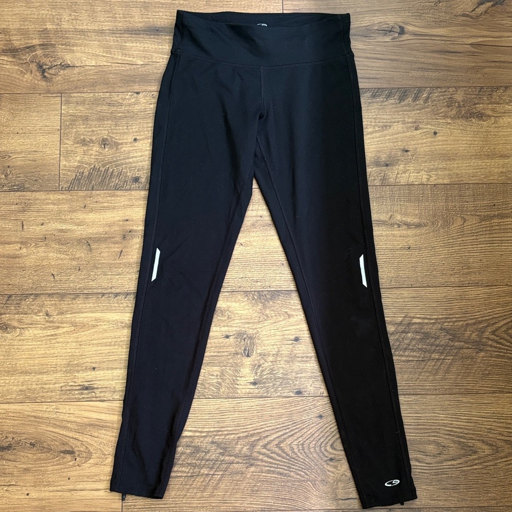 Champion Black Leggings Stretchy Form-Fitting Bottoms